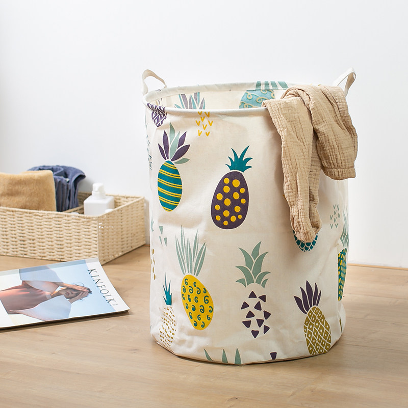 Nordic fabric folding waterproof storage bucket dirty clothes basket put clothes box storage basket household toys laundry dirty clothes basket