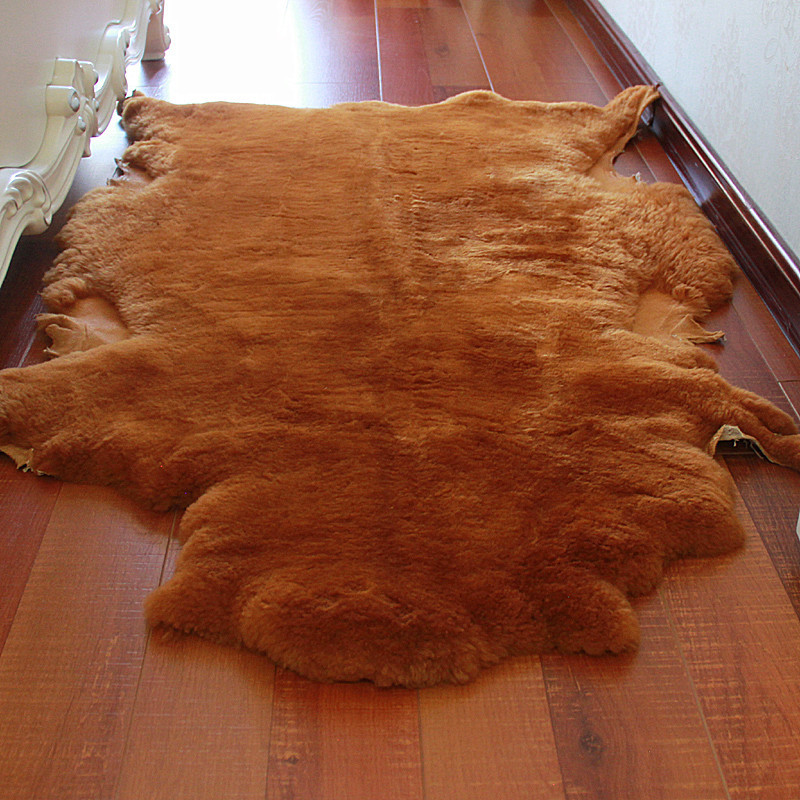 Sheep Sheared Short Wool Whole Goatskin Pure Wool Blanket Sofa Cushion Living Room Bedroom Bedside Carpet Cashmere Blanket to Heattech