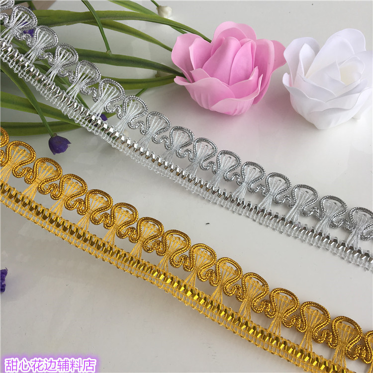 Bright Silk Webbing Clothing Accessories Stage Accessories National Flower Width 2 8cm Wide Hat Bag Bag Handmade DIY Accessories