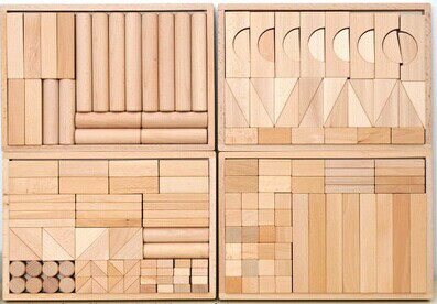 High-end Kindergarten Toy Building Blocks 180 Beech Wood Large Original Wood Color Building Blocks Pure Beech Wood Log Building Blocks