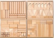 High grade kindergarten toy building blocks 180 beech wood large raw wood color building blocks pure beech wood logs building blocks