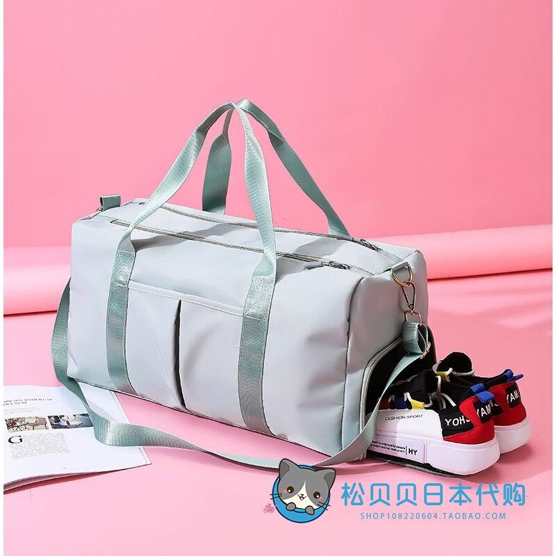 Japan Hapins Fitness Bag Women Sports Bag Shoes Bits Luggage Bag Dry Wet Separation Large Capacity Carry-on Training Bag