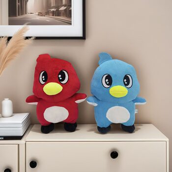 New blue penguin plush doll