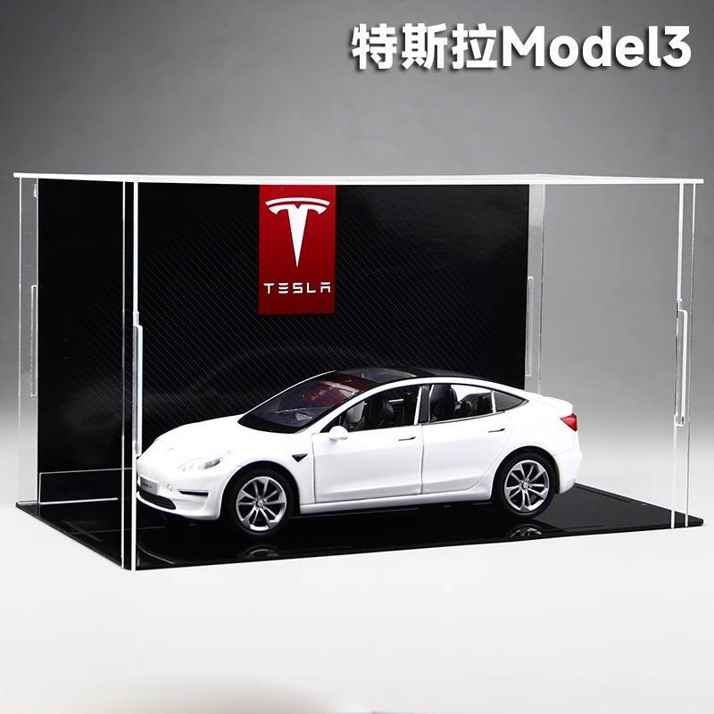 Tesla Model 3 Car Model Alloy Car Replica with Realistic Sound and Light, Collectible Ornament, Birthday Gift, Boys' Toy