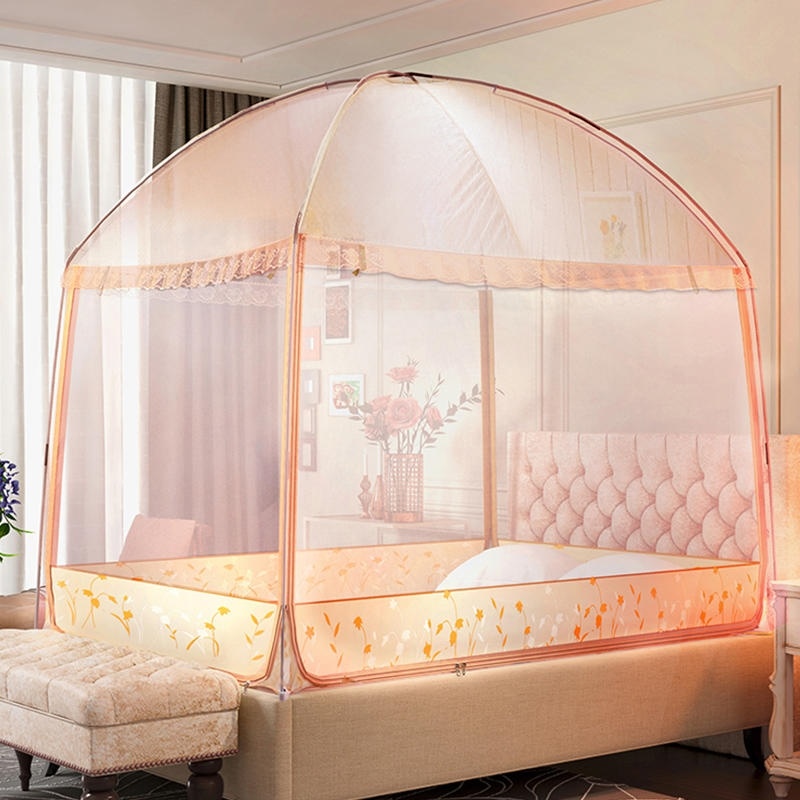 1.8m bed children full bottom anti-fall 1.35m home bedroom three-door yurt mosquito net installed in student dormitory