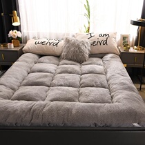 Flannel mattress thickened bedding warm domestic tatami single double goat suede bed bedding folded 1 8m bed