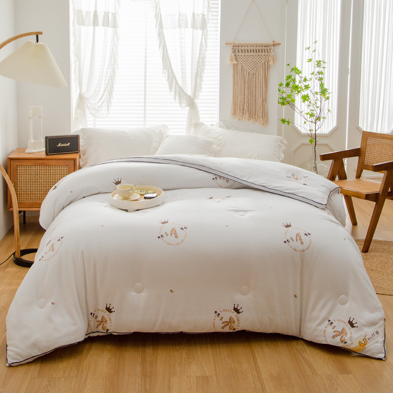 Soybean Fiber Quilt Winter Quilt By Core Thickened Warm Spring Autumn Bedding Dormitory Single Student Cotton Quilted by Four Seasons