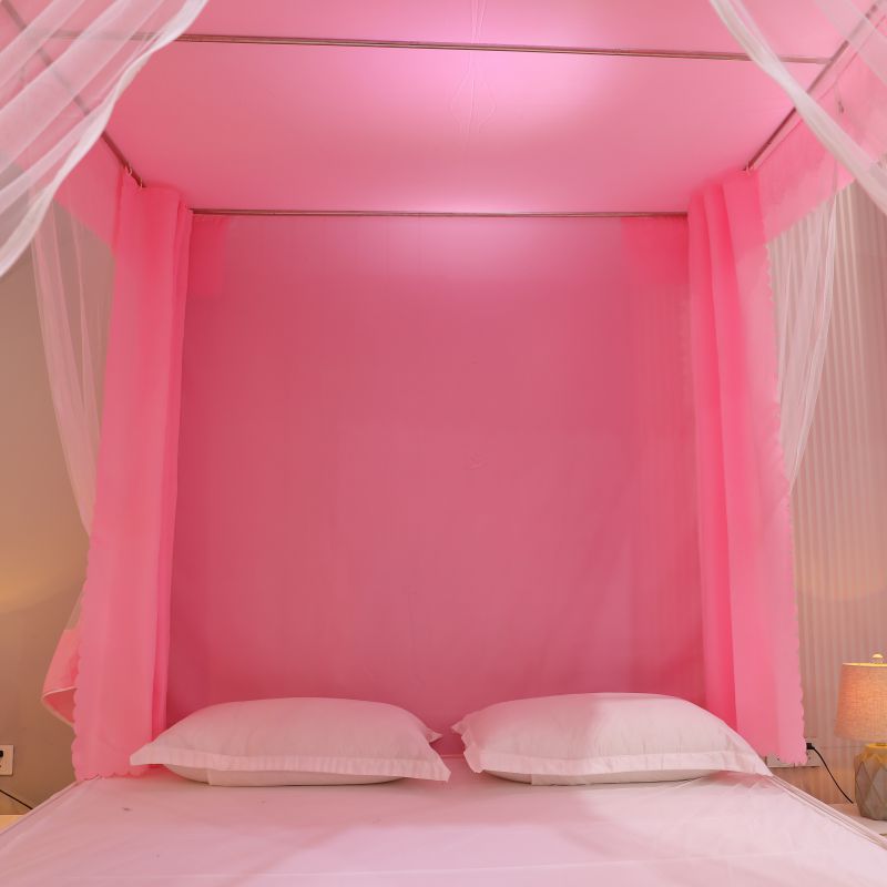 Wind-proof dust-proof bed curtain one-piece bed-type zipper mosquito net household bracket children's anti-fall yurt disassembly and washing new