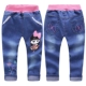 Trẻ em mặc quần trẻ em quần jean mùa xuân mới Quần trẻ em Hàn Quốc Quần bé gái 2-3-4-5-6 tuổi