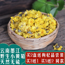 Yunnan natural wild yellow chrysanthemum 50g wolfberry longan tea plateau light dried Mojiang authentic yellow chrysanthemum tea