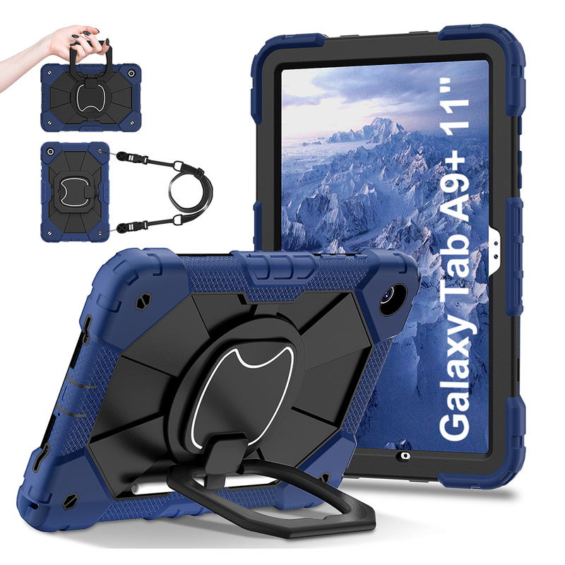 Suitable for Samsung A11 Tablet Protective Case, Non-Magnetic Taba9+ A9 A7Lite 360 Rotating Stand, Wall-Mounted, Portable S11 Protective Case Sm-X115 T220X216 Full-Cover Silicone Anti-Drop Case