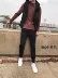 Áo vest nam mùa đông phiên bản Hàn Quốc của xu hướng áo vest cotton vai mùa thu lỏng và mùa đông đẹp trai áo vest ấm áp nam 8808 áo thun nam có cổ Áo vest cotton