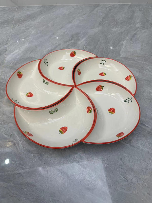 Internet-Famous Moon Plate Set, Crescent Platter Tableware Set, Creative and Unique Ceramic Dish Set for Home Use