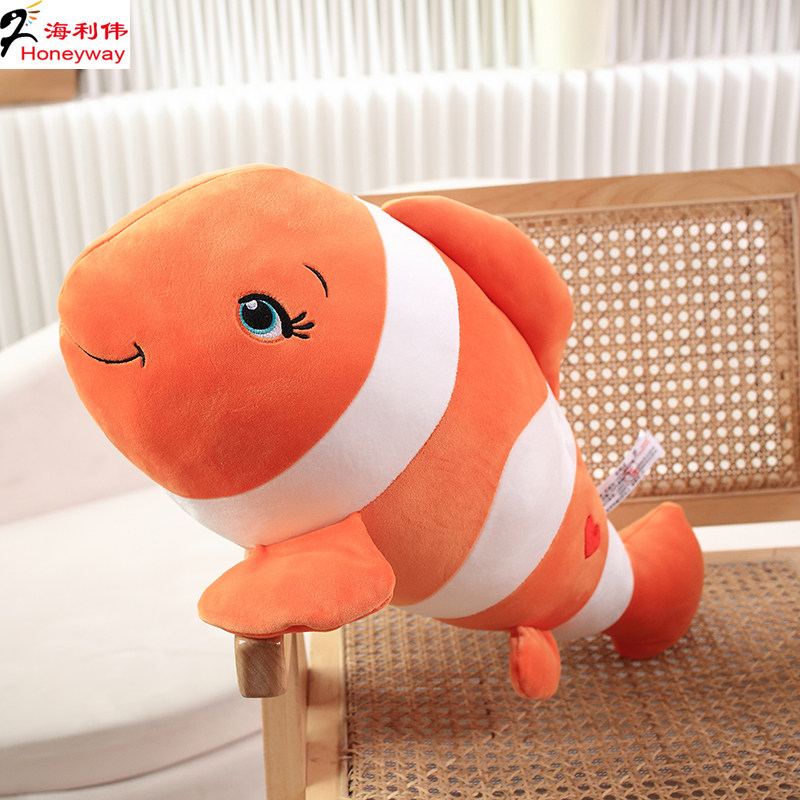 Hailiwei クマノミぬいぐるみ枕、リアルな海洋生物枕、女の子への誕生日プレゼント