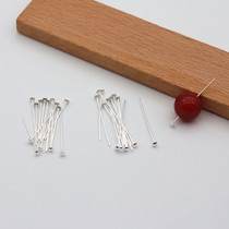925 silver 9 - word needle accessories DIY self - made earring manual accessories T - needle ball seal tray
