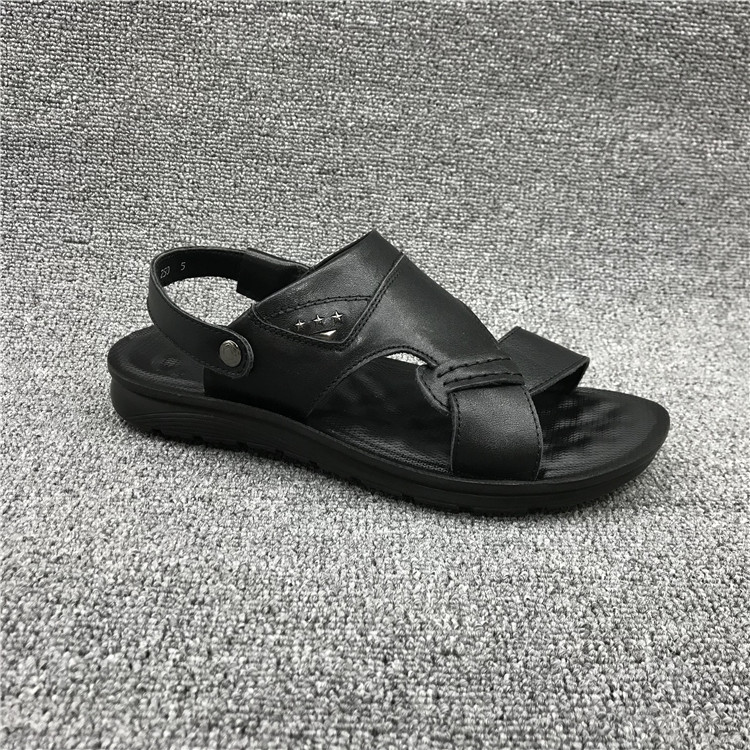 2020 Summer New Decode Processing Leather Men's Shoes with Large Soft Soft Soft Soft - sole Beach Anti - slippers