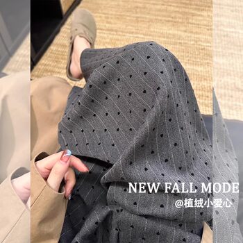 145 little love polka dot pants women's summer thin 150 high waist slim loose casual floor-mopping wide leg pants