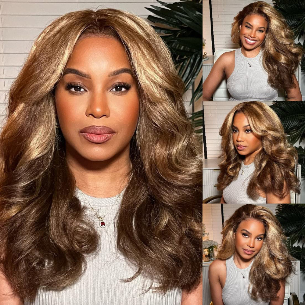UNice Mongolian Highlight Blonde Kinky Straight 13x4