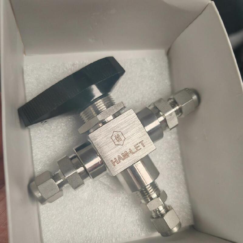 Negotiable Price Hamlet Ham-Let 1/4 Three-Way Ball Valve with Card Sleeve, Brand New Original Tbv-00-Ss-L-1/4-A