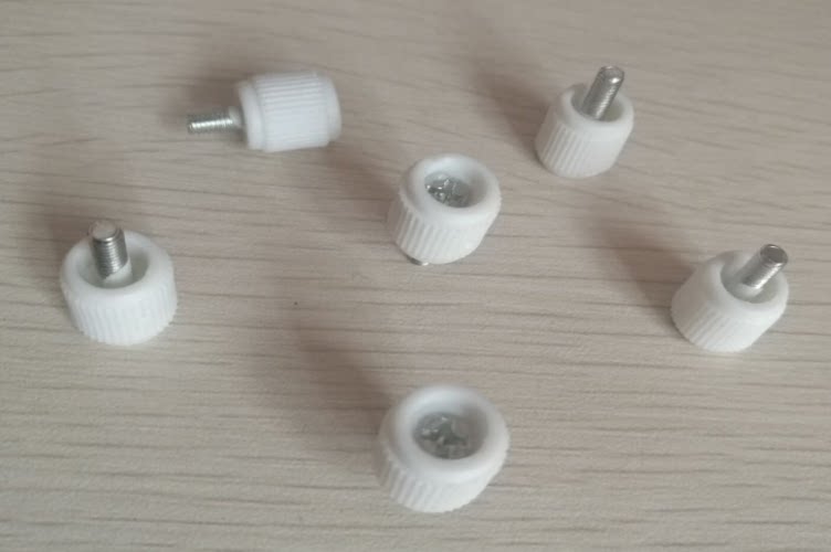White plastic material hand wringing screw manually coated dual-use studs M4X6 8 10 12 16 non-labeled plastic