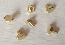 H62 cut edge Outer hexagonal brass screw Outer hexagonal screw bolt copper-made hexagonal head screw M5X8 10