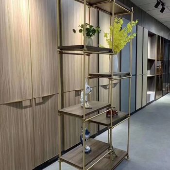 Bookstore aluminum modern round tube boyue ancient pll rack floor-standing storage rack storage cabinet combination duobaoge alloy magic