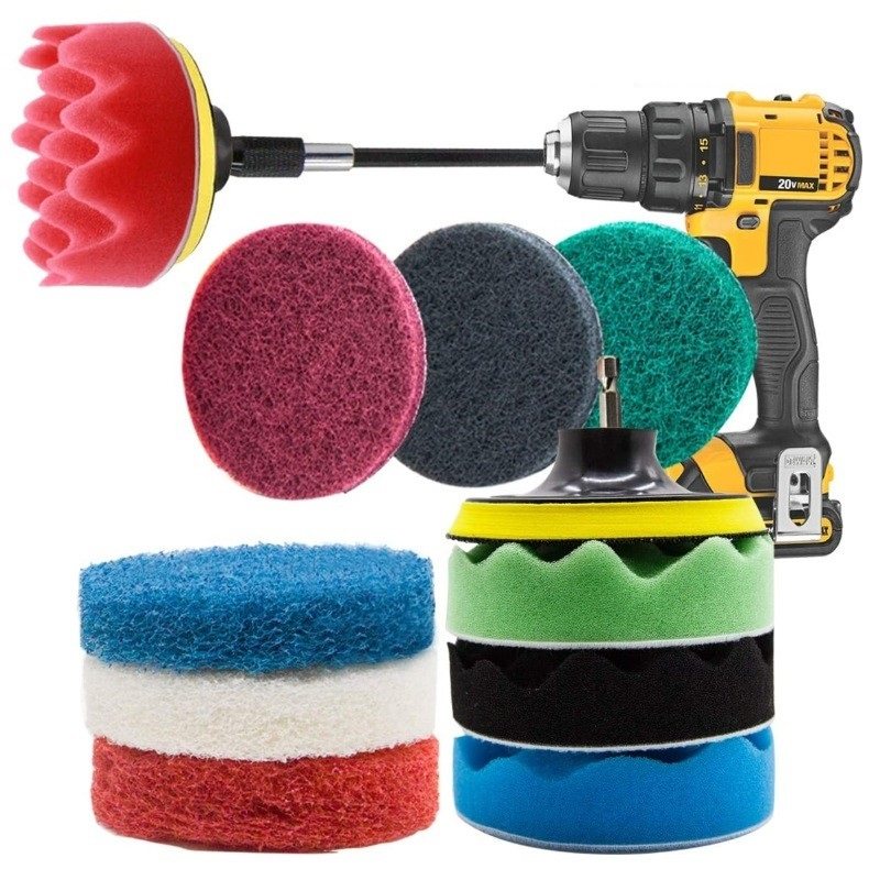 Electric drill brushed white cloth with replaceable power tool Clean kitchen Home innate melon cloth No dead angle polished hair brush