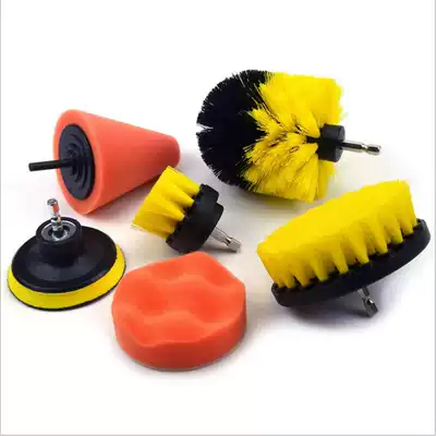 Electric drill brush 6-piece electric cleaning car hub beauty polishing waxing sponge brush Floor kitchen cleaning brush