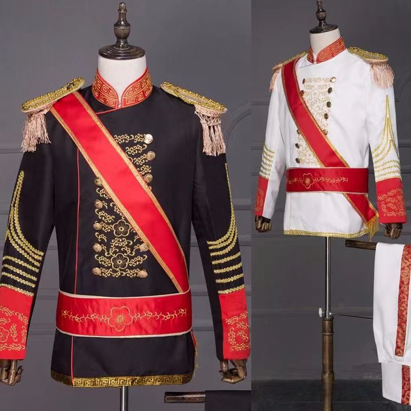 Men's Republic of China Style Military Leader General Performance Costume for Drama, Sketch, Comedy, Photo Studio, Art Exam, Script Play, Ancient Costume Dress