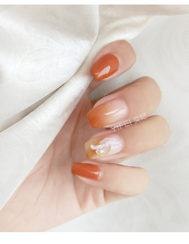 Màu đỏ ròng với sơn móng tay màu bí ngô retro 2019 mới bằng nhựa màu xanh lá cây - Sơn móng tay / Móng tay và móng chân màu móng tay hot 2020