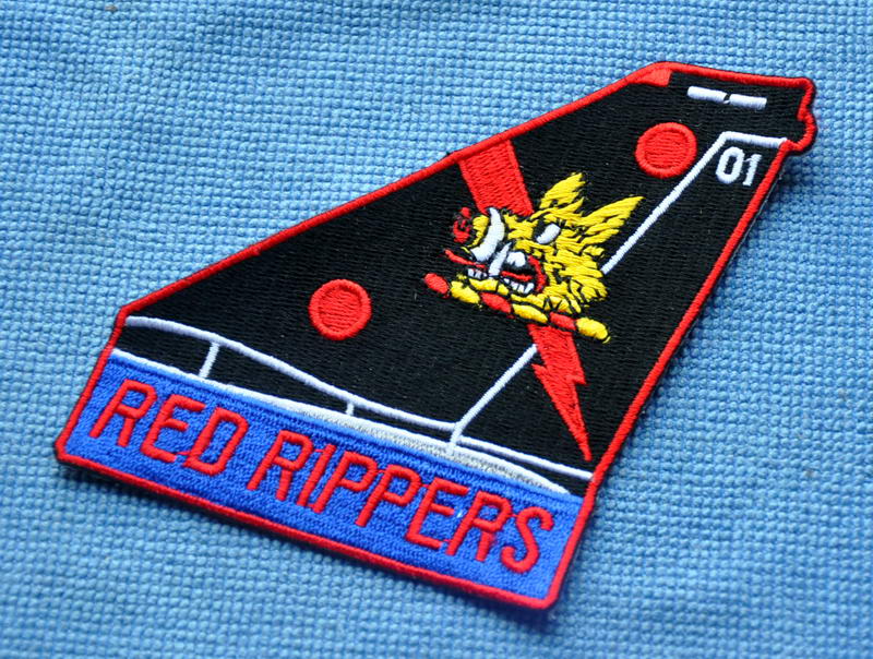 VF-11 Red Rippers Red Boar F-14 Tomcat TOMCAT Vertical Tail Badge Sticker
