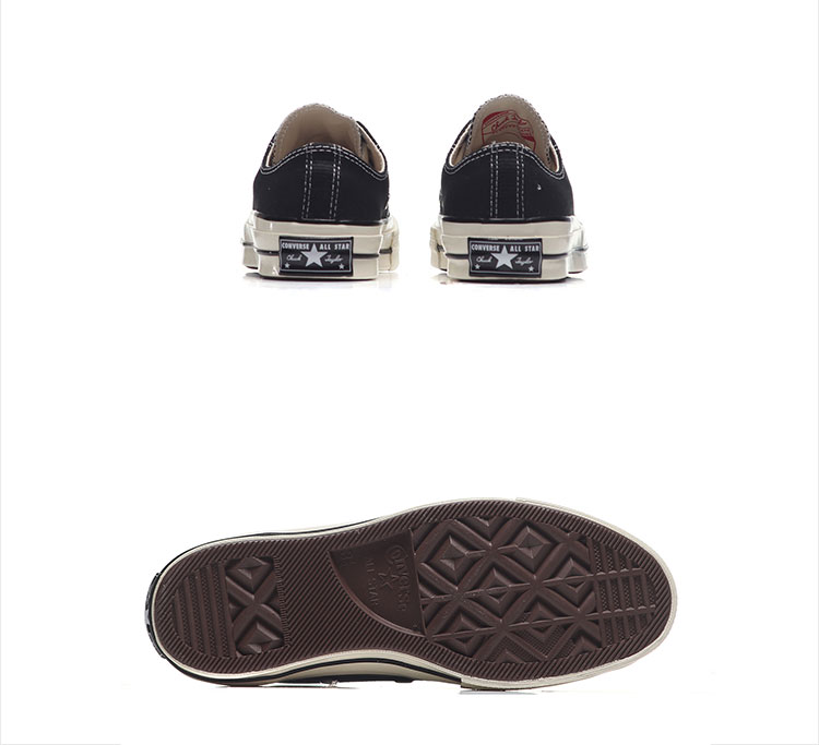 Converse Converse 1970S Giày vải tiêu chuẩn Samsung màu đen cao giúp đen thấp giúp 162050c 142334C giày thể thao nữ trắng
