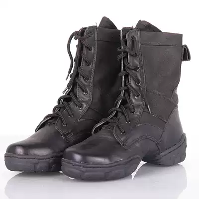 New dance shoes high tube leather breathable autumn and winter modern dance shoes jazz shoes increased short boots high tube jazz dance shoes