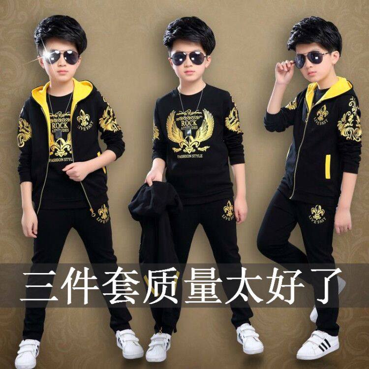 4 to 12 years 5 to 11 boys clothes 10 spring autumn season 9 boys children 8 spring clothes 7 children's pants thick cotton T6 three suits