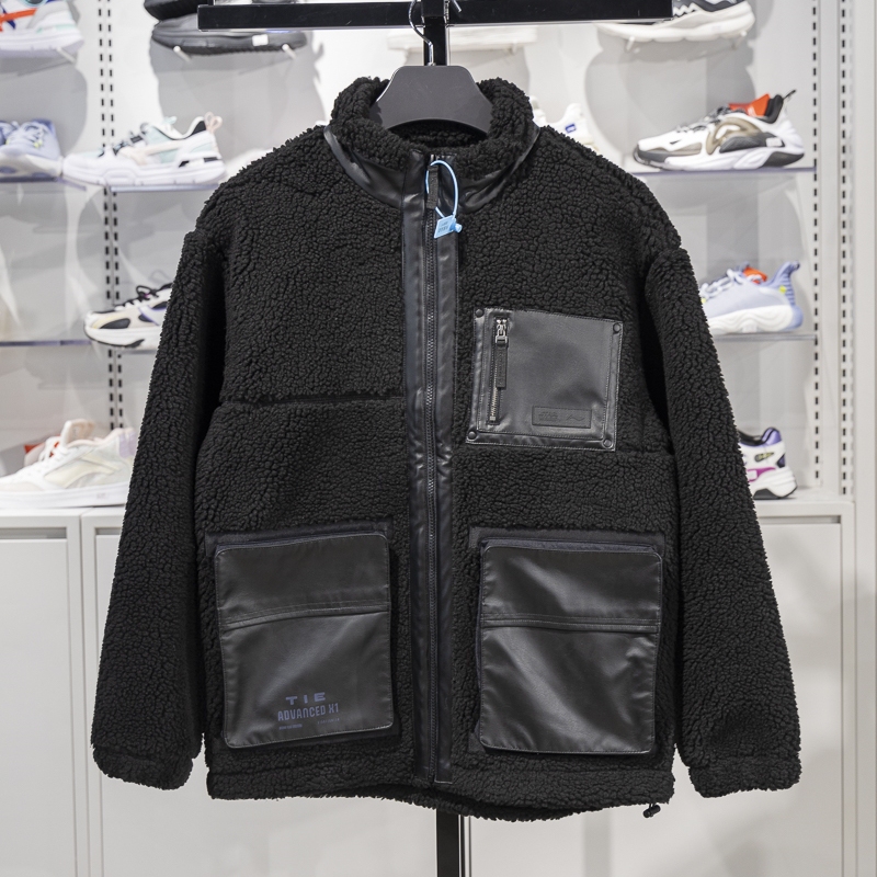 Li Ning Men's Winter New Star Wars Lamb Wool Loose Warm Jacket Afdr773