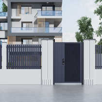 Aluminum alloy villa double door garden yard door aluminum art courtyard door railing fence fence wall guardrail community aluminum door