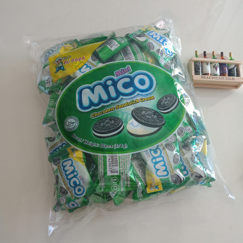 Russia imported Malaysian cookies Mini Mico sandwich Oreo cookie snacks 3 flavors 376g