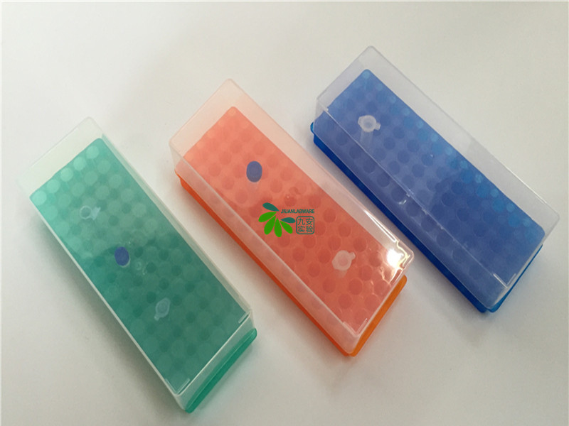 实验耗材 0.5ml1.5ml2ml双面板EP管架 60孔小号带盖多用离心管架