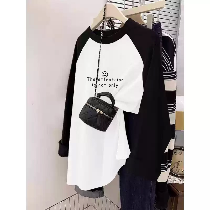 Maternity Wear 2025 Spring and Autumn Thin Loose Belly-Covering Long-Sleeved T-Shirt Women's Mid-Length Round Neck Pure Cotton Raglan Sleeve Top Maternity Wear 2025 Spring and Autumn Thin Loose Belly-Covering Long-Sleeved T-Shirt Women's Mid-Length Round Neck Pure Cotton Raglan Sleeve Top