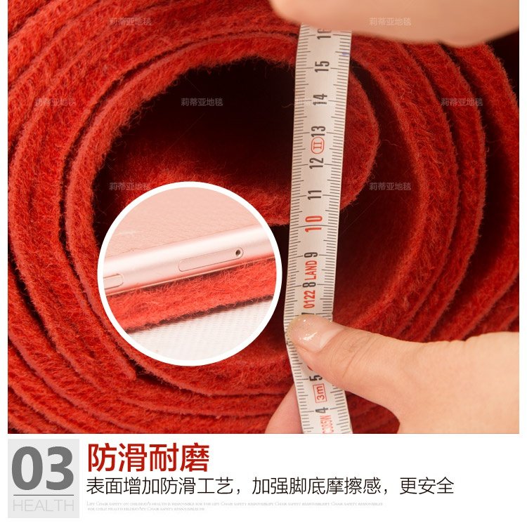 Khai trương thảm đỏ dày chống trượt chào đón đám cưới đầy đủ cửa hàng sử dụng lâu dài triển lãm cầu thang cưới một lần màu đỏ - Thảm thảm đỏ