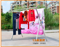 Exhibition rack folding drying rack landing double pole drying quilt rack indoor land telescopic drying rack rack