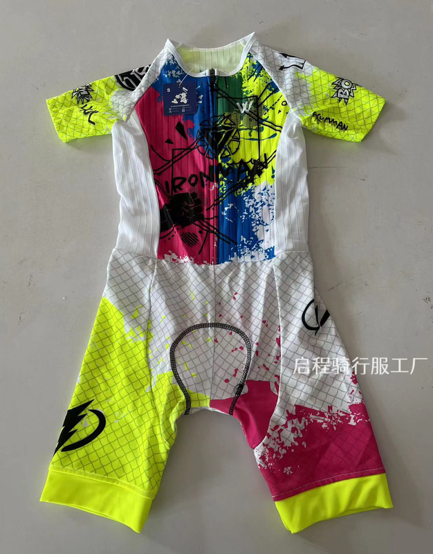 Triathlon Children's New Summer Short-Sleeved Jumpsuit for Triathlon Physical Training, Unisex, Factory Real Photos