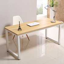 Simple steel wood computer desk desk fashion simple double desk desktop home writing desk customization