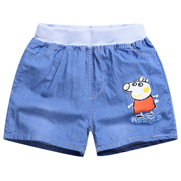 Cô gái quần short mùa hè trẻ em quần short denim bé nóng quần cậu bé lớn chàng trai quần short denim ra mặc thủy triều mỏng