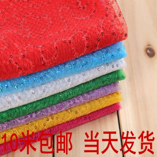 3MM starry sequin diamond mesh fabric fabric labyrinth flower dance platform decorative background rag doll skirt