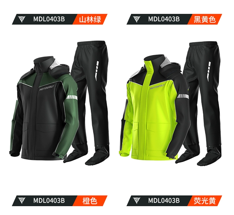 bộ quần áo phượt Modo Wolf Áo Mưa Xe Máy Chống Mưa Chia Bộ Đồ Nam Nữ Đi Xe Máy Áo Mưa Đơn Xe Máy Du Lịch Bộ Đồ Chống Mưa quần đi phượt nam áo giáp probiker