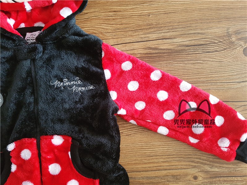 Xuất khẩu sang Anh Các mẫu mùa thu đông của các cô gái Dịch vụ jumpsuit Minnie flannel Dịch vụ tại nhà áo liền quần lót lông cho bé
