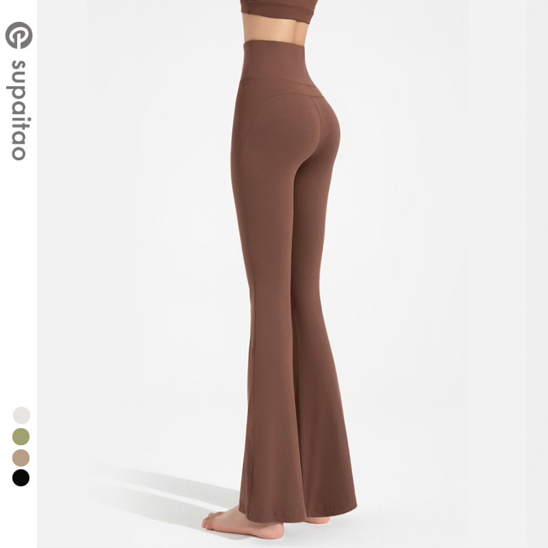 Su Style Loose Flared Yoga Pants High-Waisted Hip-Lifting Tummy Control Fitness Pants Running Matte Pilates Women's Autumn