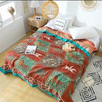 Bed cover towel soft mat summer comforter bedding three-piece printing