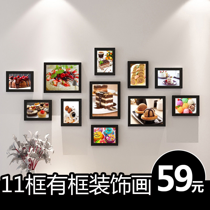 Birthday Cake Shop Decoration Painting Combo Sweet Shop Decoration Poster Baking Room Creative West Point Hang Painting Background Wall 